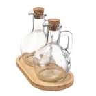 Splash - Ensemble de 2 distributeurs à huile et vinaigre en verre avec plateau-5