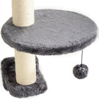 PawHut - Étagère murale pour chat avec poteau à griffer, balles de jeu, plateformes - gris foncé-Convient aux chats jusqu'à 11 lb (5 kg) 