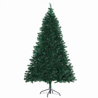 HOMCOM - Arbre de Noël de 6ft non éclairé sapin artificiel pleine taille avec support métallique-Sapin de Noël artificiel de 6 pieds de haut dans un style d'épinette réaliste 