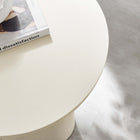 Modway - Caspian Béton rond Table d’appoint - Blanc-Coussinets de feutre protecteurs