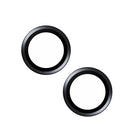 PanzerGlass - Protecteur d'objectif d'appareil photo Hoops pour iPhone 15/15 Plus - Transparent-Cadre en aluminium noir
