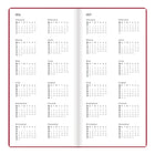 Letts - 2026 Agenda hebdomadaire Woodland - 6-7/8 po x 3-1/8 po - Rose - Multilingue-Marque-page ruban / signet