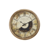 Monarch Specialties - Horloge - 30 po Rond - Mécanisme D'Engrenage - Surdimensionné Grand - Horloge Murale - Or Antique-Une horloge murale ronde de 30 pouces, tendance et élégante, avec un mécanisme unique, semi-exposé, à engrenages mobiles, pour une touche vintage, parfaite dans les décors transitionnels