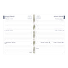 Blueline - 2027 agenda hebdomadaire/mensuel avec reliure à double spirale dorée – 11 po x 8 1/2 po – minimaliste-Planifi cateur de projet, choses à faire, mots de passe, contacts et notes