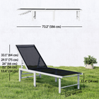 Outsunny - Chaise longue d’extérieur - chaise de bronzage à 5 positions - noir-Structure métallique résistante, supportant la charge, avec revêtement en poudre résistant à l’eau