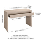 Hudson&Canal - Bureau Ashcroft 48'' - Aulne blanc-8