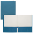 Staples - Porte-document à deux pochettes - format lettre - bleu pâle-Couverture de papier avec l'extérieur bleu pâle
