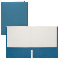 Staples - Porte-document à deux pochettes - format lettre - bleu pâle-Couverture de papier avec l'extérieur bleu pâle