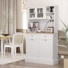 HOMCOM - Armoire de cuisine avec station de recharge - blanc-Convient aux petits espaces de la maison 