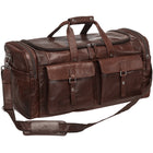 Mancini - Gros sac de voyage Buffalo - 23po x 10po x 10.25po - Brun-Plusieurs poches à rabat / zippées