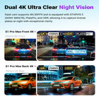 Vantrue - Caméra embarquée S1 Pro MAX 4K avec carte SD de 64 Go-Wifi 5g intégré permettant prévisualisation téléchargement édition et partage rapide des vidéos via application vantrue