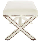 Modway - Rivet Performance Velvet Banc - Ivoire-Revêtement en velours de performance