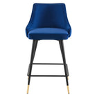 Modway - Adorn Performance Velvet Tabouret de comptoir - Marine-Livré entièrement assemblé