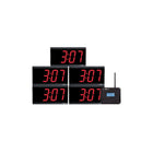 Pyramid Time Systems Ensemble d'horloges numériques 4 chiffres DEL rouge cadre noir, sans fil synchronisé RF, (WSCBD-5)-Cadre ABS noir ; chiffres rouges ; lentille en polycarbonate incassable
