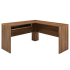 Modway - Envision Bois Ensemble de bureau et d’armoire à dossiers - Blanc noyer-Roulettes en plastique