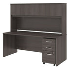 Bush Business Furniture Studio C Bureau de 72 po de largeur x 30 po de profondeur avec clapier et classeur mobile - gris tempête (STC011SG)-Stratifié Fusionné thermiquement sur bois composi