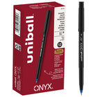 uni-ball – Stylos à bille roulante ONYX – 0,7 mm – encre bleue – paquet de 12  -Stylos à bille roulante