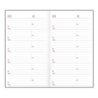 Brownline - 2027 agenda de poche bihebdomadaire avec reliure piqûre à cheval – 6 po x 3 1/2 po – noir-Section pour numéros de téléphone et adresses