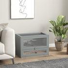 PawHut - Cage pour Hamster 24 Inch avec 2 Niveaux - Gris-Le toit ouvrant en treillis d'acier permet un accès facile