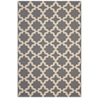 Modway - Cerelia Treillis marocains intérieurs et extérieurs Tapis 9 pi l x 12 pi L - Gris et beige-Tapis à treillis marocain