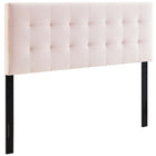 Modway - Lily Biscuit Touffé Performance Velvet Tête de lit complète, Rose-Tête de lit moderne luxueuse