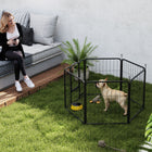 PawHut - Parc pliable pour chien 6 panneaux avec porte et sangle - 24 po H-Convient pour une utilisation intérieure et extérieure