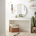 Arcus Home Decor - Miroir rond Hey Mirro de 24 po - Or-Orientation : polyvalente – peut être accrochée verticalement et horizontalement.