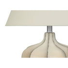 Monarch Specialties - Luminaire - 21 po H Lampe De Table - Résine Crème - Abat-Jour Ivoire / Crème - Transitionnel-Dimensions assemblées : 16 po L x 16 po P x 20,75 po H. base : 10 po L x 10 po P x 11,5 po H. ombre : 16 po L x 16 po P x 11 po H