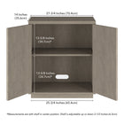 Hudson&Canal - Meuble d'appoint Alston 28 po de largeur - Chêne gris vieilli-8