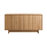 Prepac - Buffet Finnley de 61,5 po avec tablettes réglables, système de verrouillage par pression et 4 portes - Chêne naturel-Conçu Et Fabriqué Aux États-unis Et Au Canada: Les produits de mobilier Prepac sont fièrement fabriqués en Amérique du Nord pour une qualité et une fiabilité de confiance, soutenus par notre équipe de support client basée en Amérique du Nord