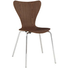 Modway - Revolve 3 pièces Ensemble à manger - Noyer blanc-Empilables