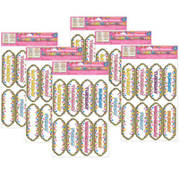 Ashley Productions - ASH19006-6 Économiseurs de temps et étiquettes magnétiques découpés - Confettis Jours de la semaine - 8 par paquet - 6 paquets-En-tête de colonne magnétique pré-étiqueté
