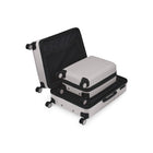 Bugatti - Collection Timeless, Ensemble de Valise 2 Morceaux à Coque Rigide - Crème -Intérieur signature doublé, panneau supérieur avec système de compression et poches pratiques pour garder le contenu organisé et en place