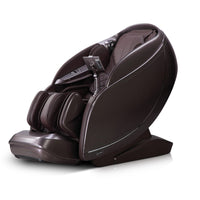 iComfort - Fauteuil de massage 4D - Tout brun-Massage par mécanisme 4D du cou et du dos jusqu'aux fesses et aux cuisses sur une piste en forme de SL