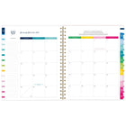 AT-A-GLANCE - Agenda hebdomadaire/mensuel Emily Ley Simplified 2027 - 11 po H x 8 3/8 po l - bande joyeuse - bilingue-Un mois sur deux pages comprenant des blocs quotidiens non lignés, une section de tâches lignée, un « conseil de simplicité » pour vous aider à planifier et des onglets pour une navigation facile