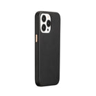 General Supply Goods + Co Vegan Leather Case with Metallic Buttons and MagSafe Compatible for iPhone 13/13 Pro - Black-Noir
