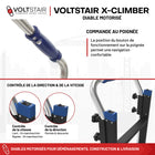 Voltstair - X-Climber Chariot Électrique Monte-Escaliers - Capacité 375 Lb-Les commandes à bouton-poussoir garantissent une utilisation facile pour tous les utilisateurs