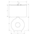 Monarch Specialties - Luminaire - 24 po H Lampe De Table - Céramique Gris - Abat-Jour Ivoire / Crème - Contemporain - Moderne-Assemblage minimal requis pour un accent décoratif moderne qui égayera une table d'appoint, une table de console ou une table de nuit
