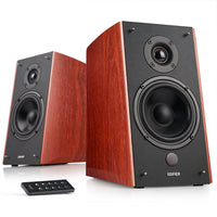 Edifier - R2000DB Enceintes multifonctions de bibliothèque Bluetooth actives - Brun-L'angle d'inclinaison de 10 degrés dirige le son vers les oreilles pour créer une meilleure expérience d'écoute