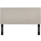 Modway - Taylor Tissu de lin rembourré Tête de lit complète / Queen, Beige-Poteaux en bois de peuplier teint noir