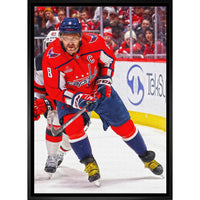 Alexander Ovechkin 20x29 sur toile Capitals Action-V - Toile encadree - 22" x 31"-Impression sur toile de qualité supérieure avec bordures enveloppées
