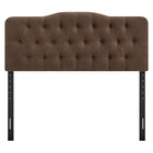 Modway - Annabel Mélange de lin premium Tête de lit complète, Cacao-Tête de lit rembourrée en mousse dense