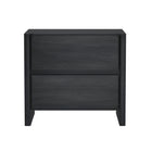 Manhattan Comfort - Table de nuit moderne Linda 24" à 2 tiroirs - Gris charbon-Table de nuit moderne parfaite pour la chambre