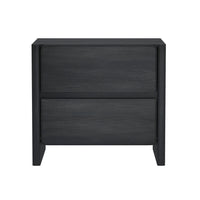 Manhattan Comfort - Table de nuit moderne Linda 24" à 2 tiroirs - Gris charbon-Table de nuit moderne parfaite pour la chambre