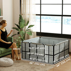 PawHut - Box de Mise Bas pour Chiens de Taille Moyenne/Grande - 48 po L x 48 po l x 23,6 po H-Structure en acier avec une porte pour un accès facile de la mère, isolant les chiots