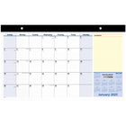 AT-A-GLANCE - Sous-main mensuel compact QuickNotes 2025 - 10 7/8 po H x 17 3/4 po l - anglais-13 mois : janvier 2025 à janvier 2026