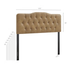 Modway - Annabel Imitation cuir Tête de lit Queen, Grillé-Touffage en losange