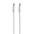 NXT Technologies - Câble de 4 pi tressé, mini prise casque stéréo de 3,5 mm, blanc-Mini prise casque stéréo de 3,5 mm à mini prise casque stéréo de 3,5 mm