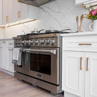 Kucht - 48 po Série KFX-X style professionnel au gaz propane - Acier inoxydable-Garantie limitée du fabricant de 2 ans