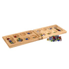 PressmanMD Toy – Jeu d’adresse, Mancala-Comprend une planche de jeu en bois avec charnières, 48 pierres de verre et les règles